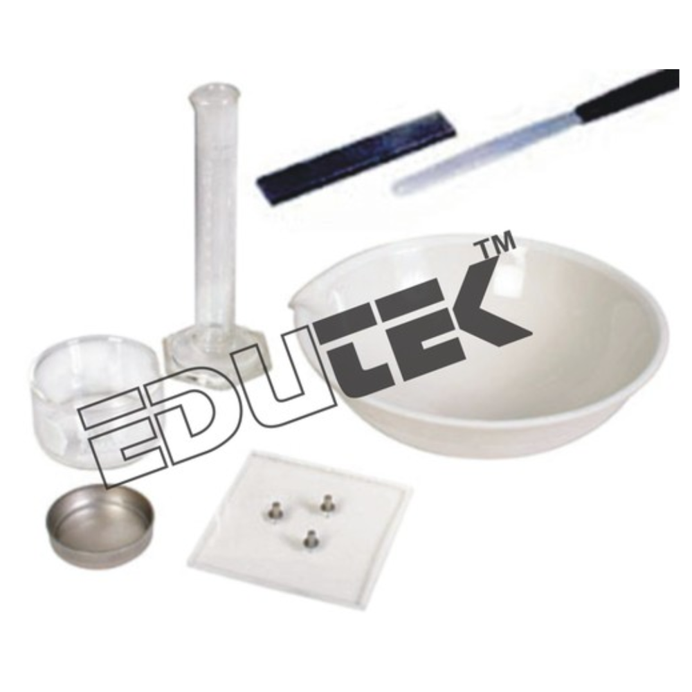 Shrinkage Limit Set - Ceramic & Glass , 5-piece Kit For Performing Shrinkage Limit Tests On Cohesive Soils, Includes 25 Ml Graduated Cylinder