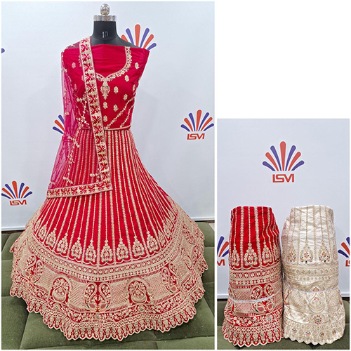 Handwork Bridal Lehenga - Color: Golden