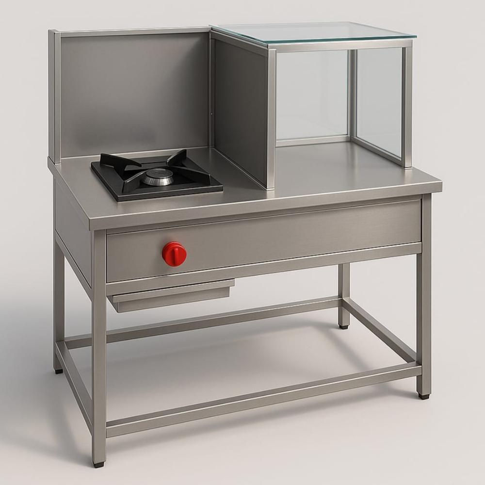 Fast Food Counter With Burner