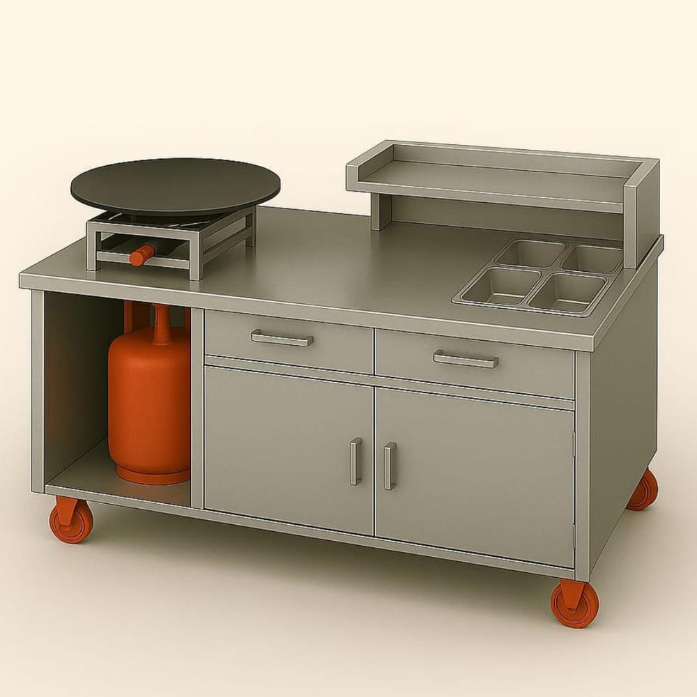 Fast Food Counter With Burner