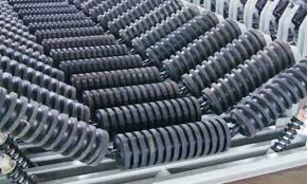Conveyor Rubber Impact Roller - Color: Black