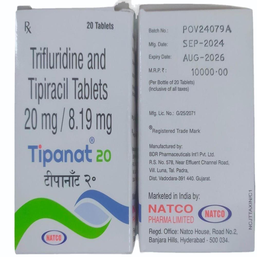 Tipanet 20 mg Trifluridine And Tipiracil Tablets