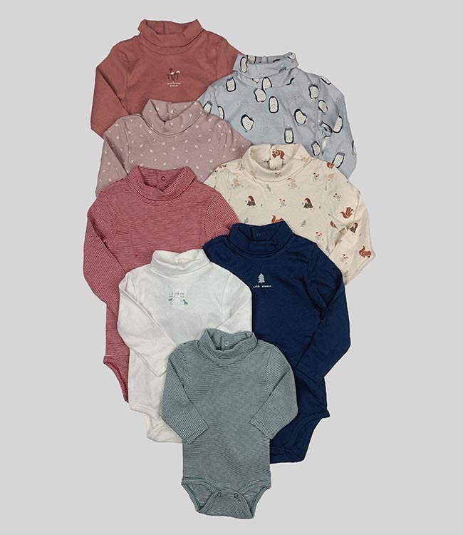 Baby Bodysuits Assorted - Material: Cotton