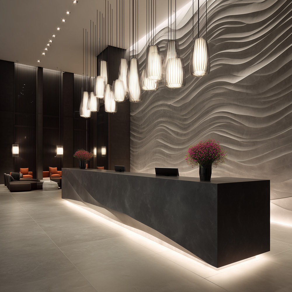 Solid surface sheets for architects