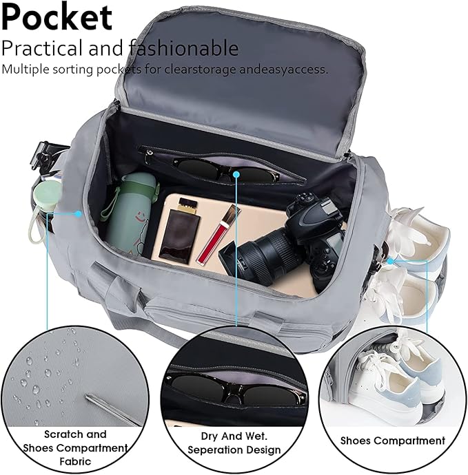Expandable Waterproof Travel Sports Duffel Bag