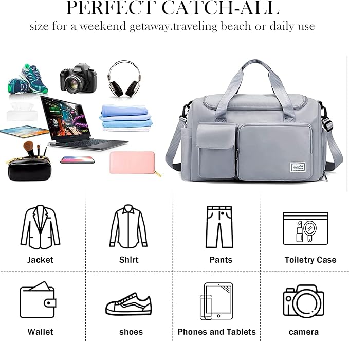 Expandable Waterproof Travel Sports Duffel Bag