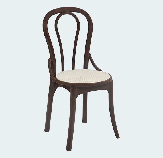 Pearl Cane Cushioned Armless Chairs