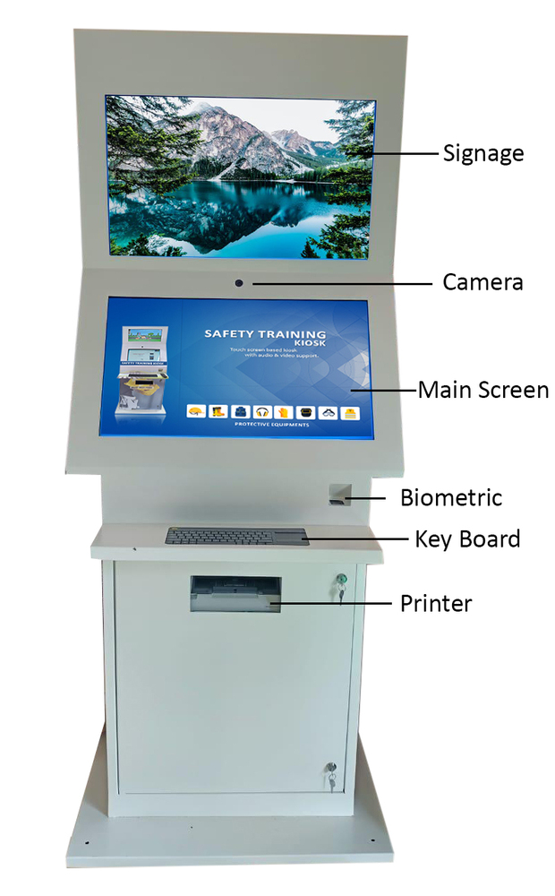 Safety Training Kiosk - Color: White