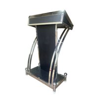 Metal Podium - Color: Silver And Black