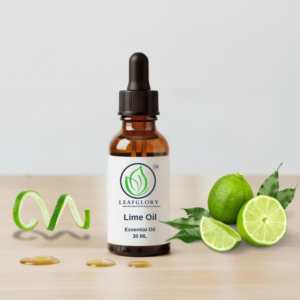 Lime Oil (Citrus aurantifolia Essential Oil)  100% Pure & Natural Cold Pressed / Distilled Premium Key Lime Oil for Flavour, Fragrance & Aromatherapy | Manufacturer & Exporter | Leafglory