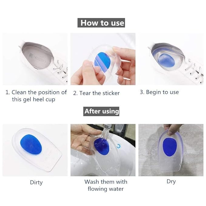 Silicone Gel Heel - Color: Blue