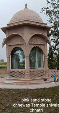 Pink Sand Stone Chhewas Temple Chhatri - Design Type: Handcrafts
