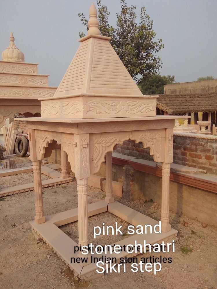 Pink Sand Stone Chhatri With Sikri Steps