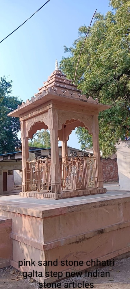 Pink Sand Stone Chhatri With Galta Steps