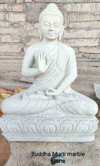 Marble Stone Buddha Murti - Color: White