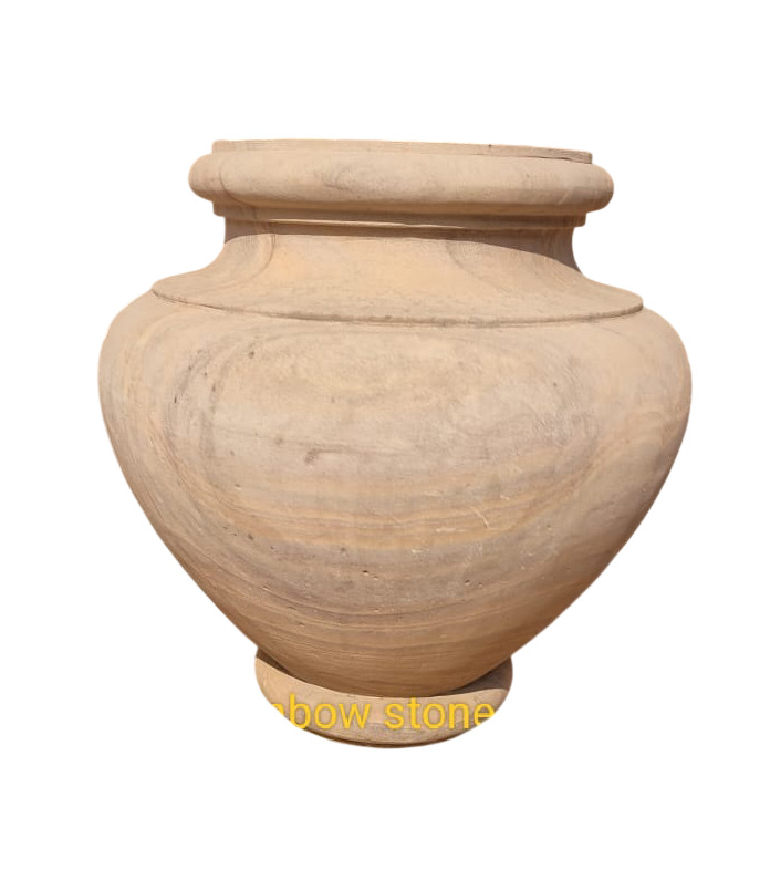 Rainbow Stone Flower Pot - Color: Multicolor