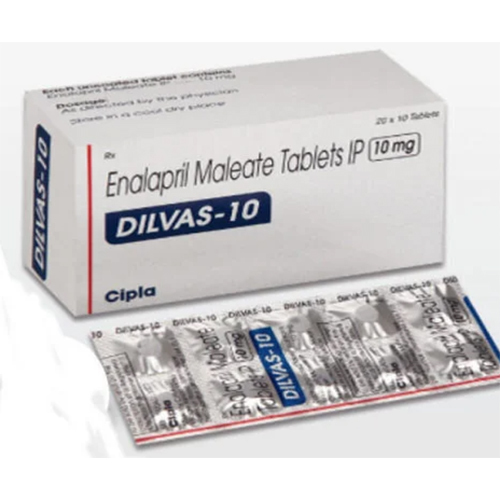Dilvas Enalapril Maleate 10mg Tablet, Blood Pressure Medicine
