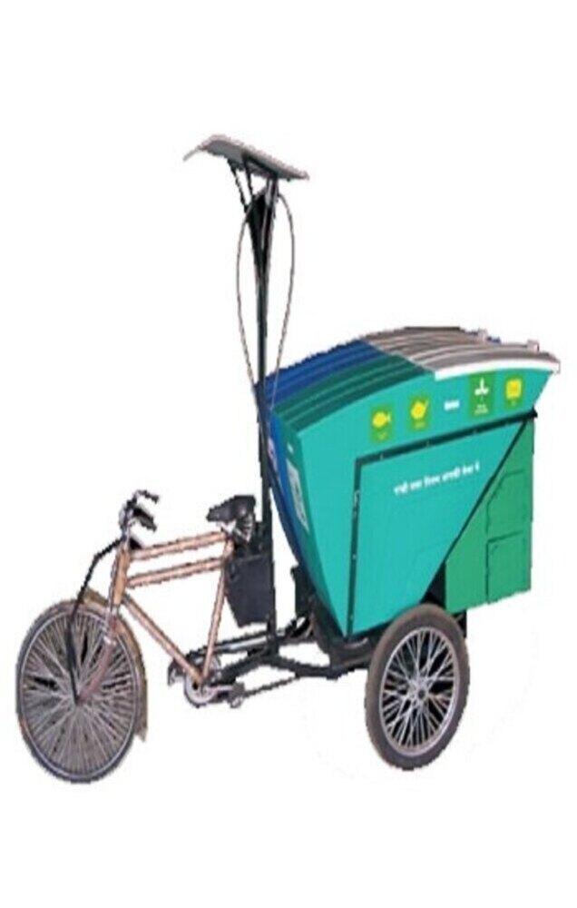 Sintex Door To Door Pedal Driven Cycle Rickshaw Waste Bins