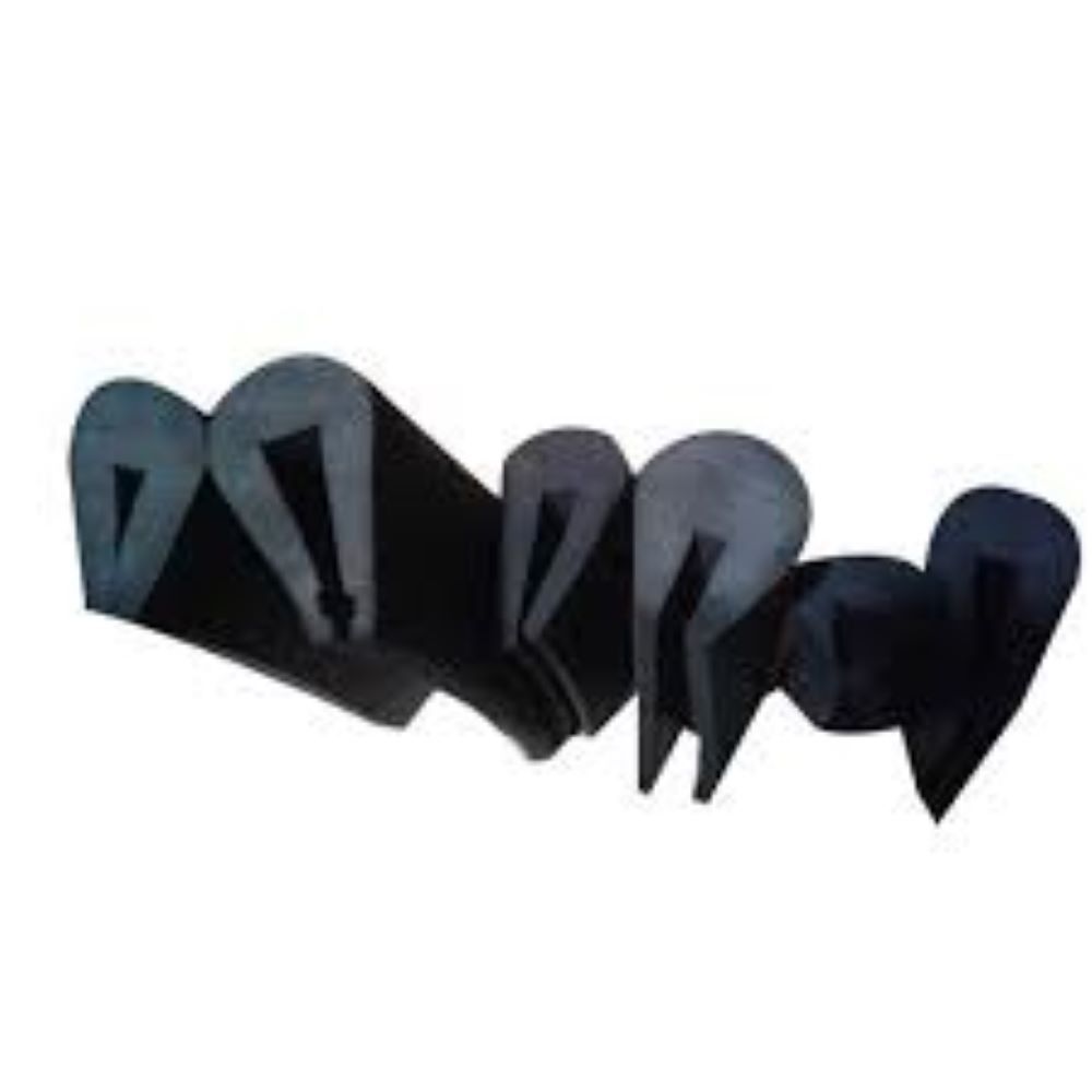 Wire Mesh Rubber Beading - Color: Black