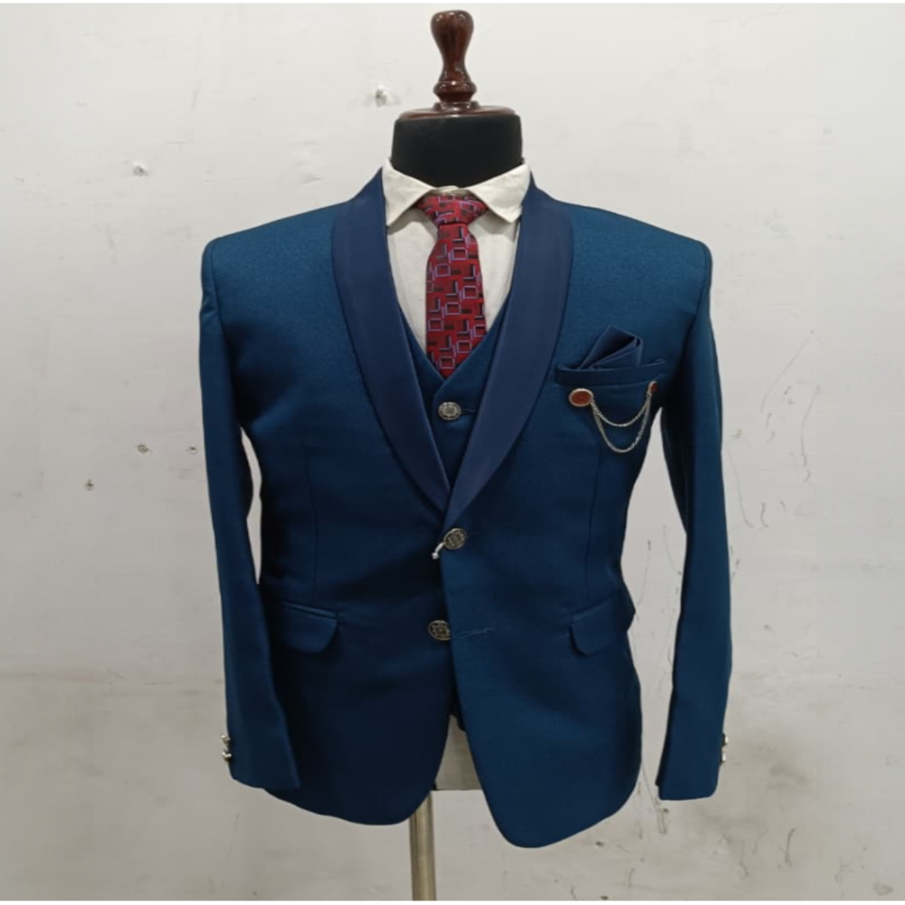 Mens Crep 3-piece suits for party wear