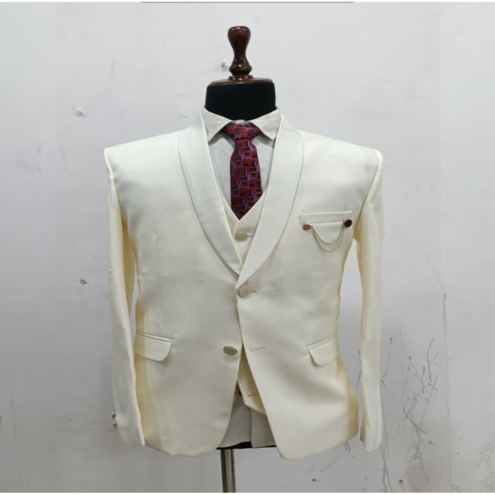 Mens Crep 3-piece suits for party wear