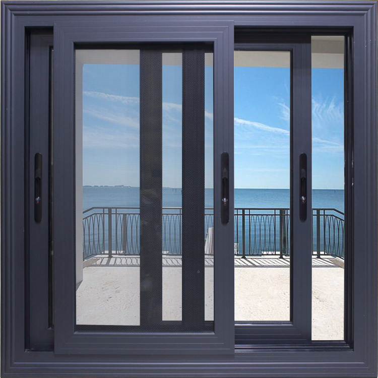 Aluminium Sliding Window - Color: Black