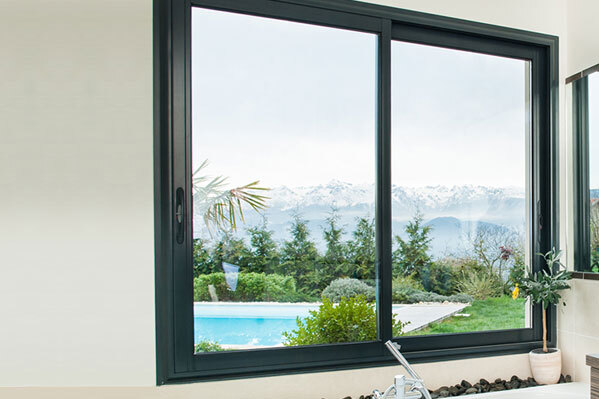 Aluminium Sliding Window - Color: Black