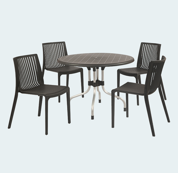 Cherry With Oasis Plastic Dining Table With Chair
