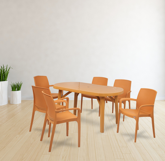 Corsa With Texas 6 Seater Dining Table And Chairs