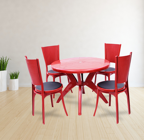 Marina With Iris Plastic Table Chair Set