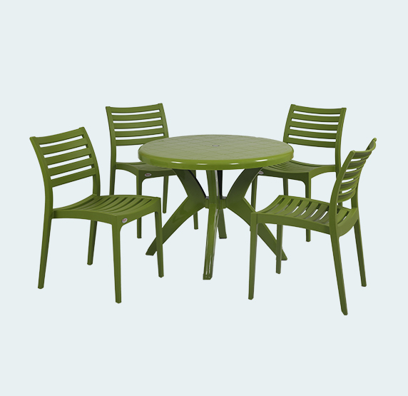 Marina With Omega Plastic Table Chair Set