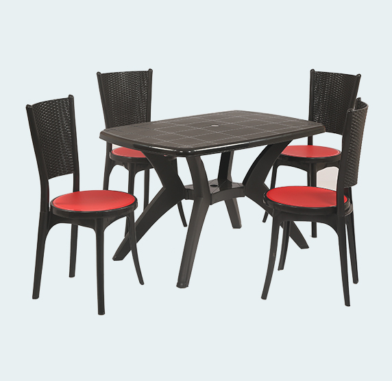 Melody With Iris 4 Seater Dining Set