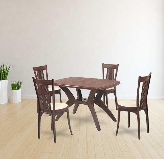 Melody With Ladder Plastic Dining Table 4 Seater