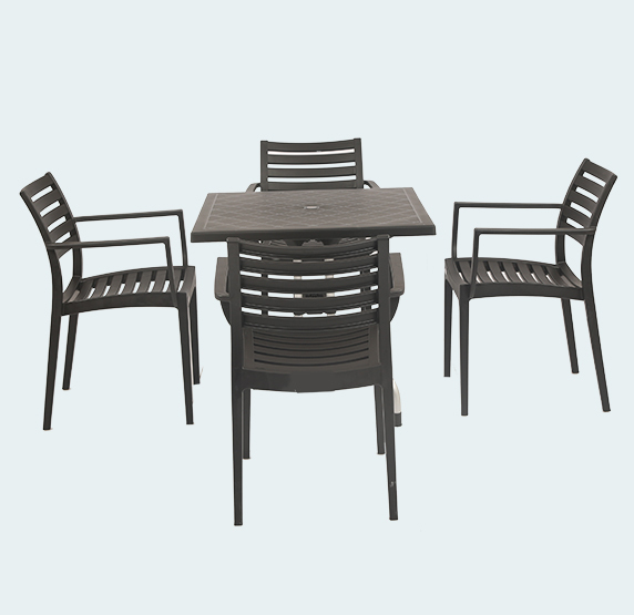Olive With Empire Plastic Dining Table With Chair