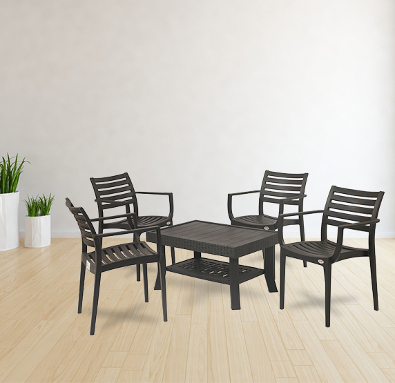 Vegas With Empire Plastic Table Chair Set