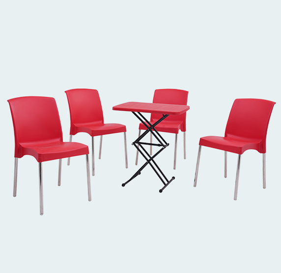 Scissor With Hybrid Plastic Table Chair Set