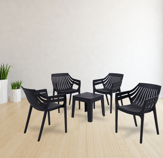 Jazz With Spectrum (4) 4 Seater Dining Table And Chairs