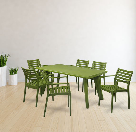 Bison With Empire 6 Seater Dining Set