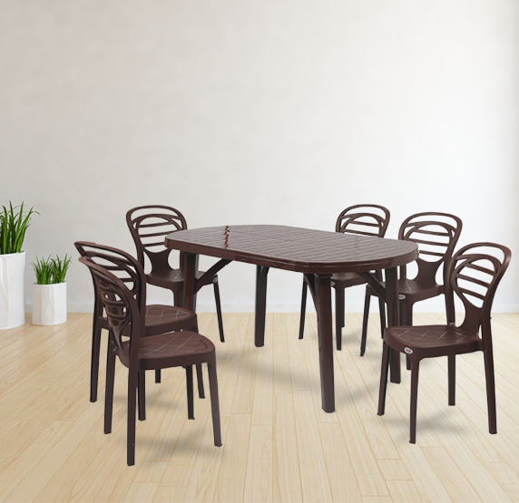 Corsa With Oak 6 Seater Dining Table And Chairs