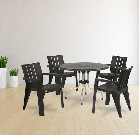 Cherry With Kent Plastic Dining Table With Chair