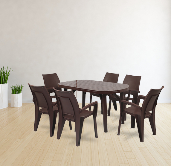 Corsa With Villa 6 Seater Dining Set