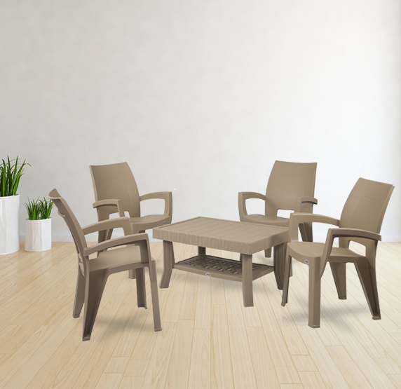 Vegas With Villa 4 Seater Dining Table And Chairs
