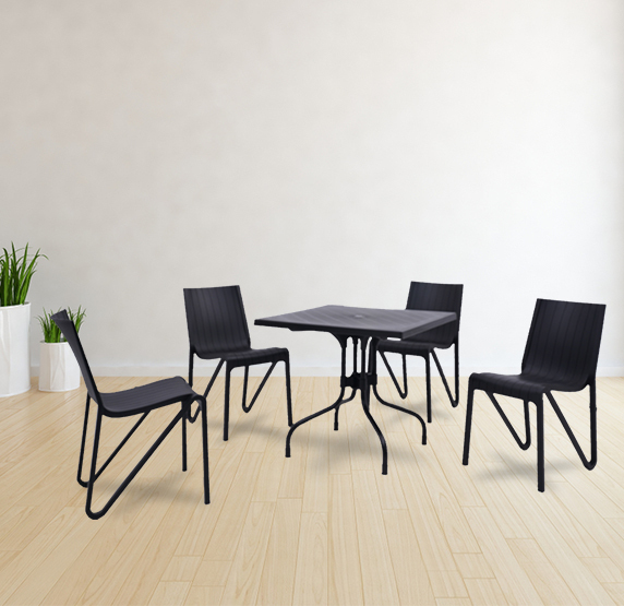 Olive With Zyleg Plastic Dining Table With Chair