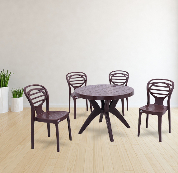 Optima With Oak Plastic Dining Table With Chair