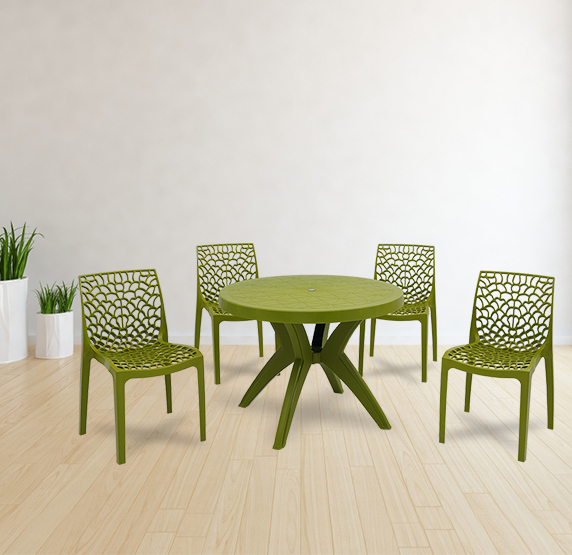 Optima With Web 4 Seater Dining Table And Chairs