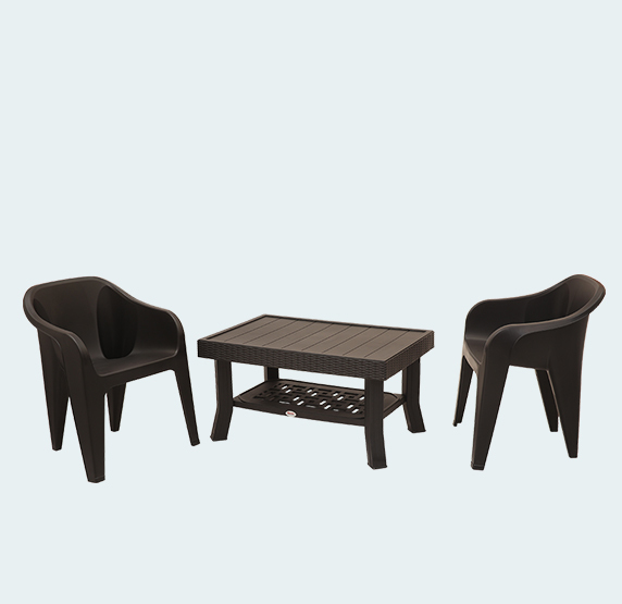 Vegas With Futura (2 Chairs) Plastic Dining Table With Chair