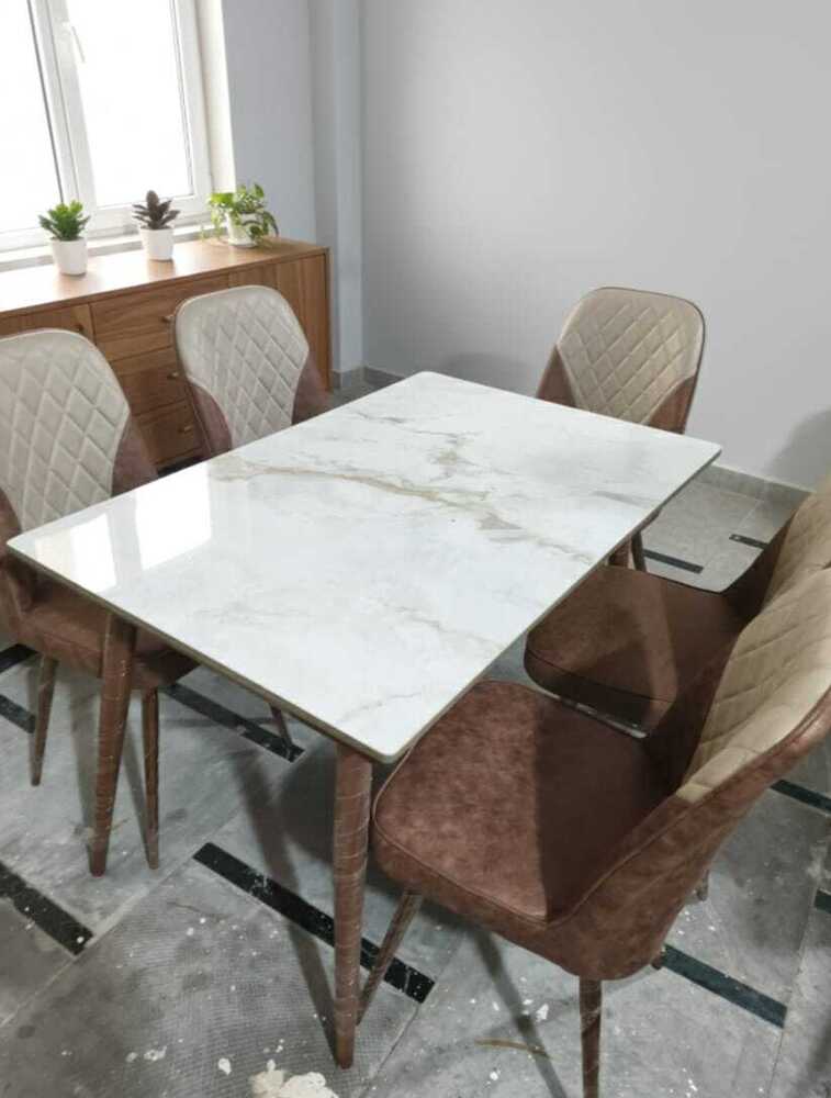 Dining Table Seater With Marble Top - Color: Different Available