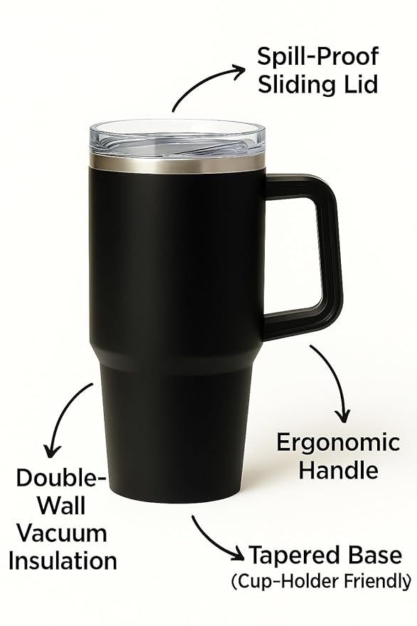 1200ML Stainless Steel Tumbler with Handle