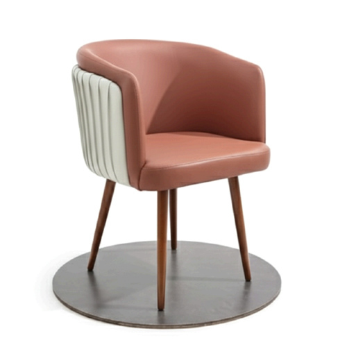 Terra Cotta Leather Chair - Assembly: No Assembly Required