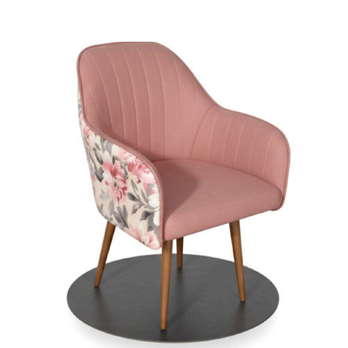Dusty Rose Floral Chair - Assembly: No Assembly Required